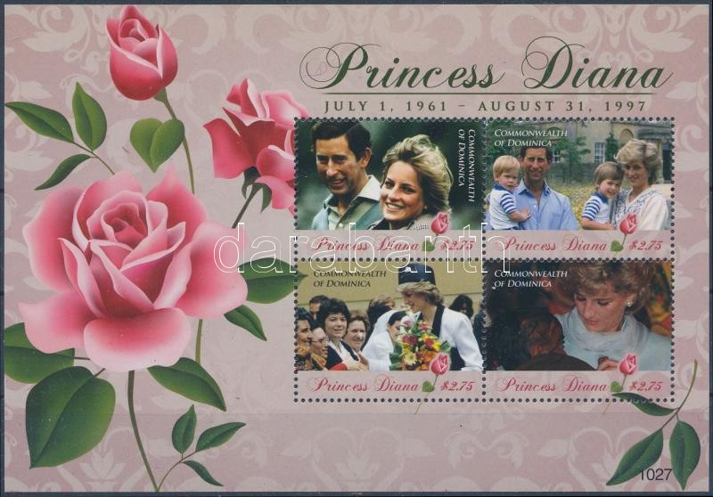 Diana kisív, Princess Diana mini sheet