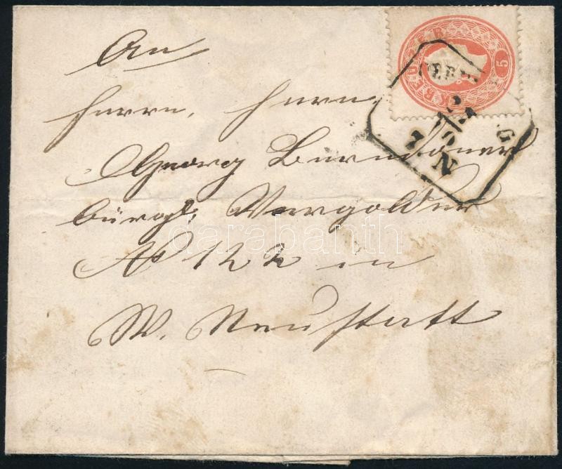 ~1861 5kr on cover 
