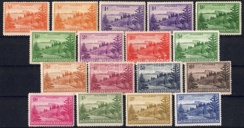1947/1959 Forgalmi sor + 3 színváltozat, 1947/1959 Definitive set + 3 colour variations