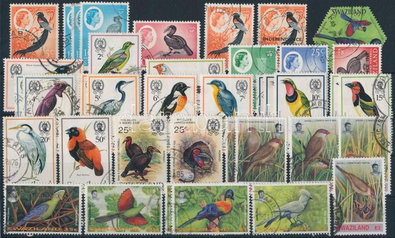 1962-2004 39 Bird stamps, 1962-2004 39 db Madár motívumú bélyeg