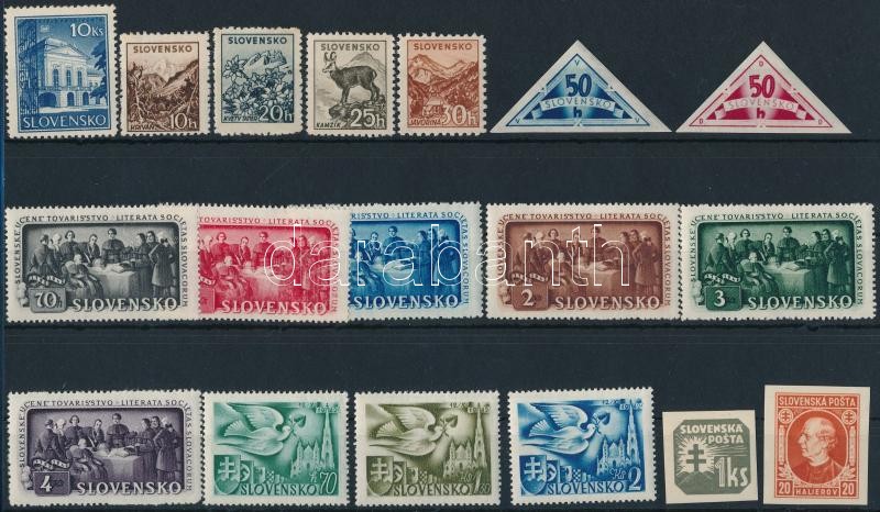 1939-1940 18 diff stamps, 1939-1940 18 klf bélyeg