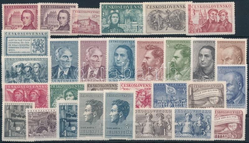 1948-1950 30 stamps, 1948-1950 30 klf bélyeg