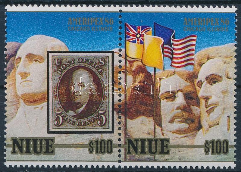 Nemzetközi bélyegkiállítás AMERIPEX pár, International Stamp Exhibition AMERIPEX pair