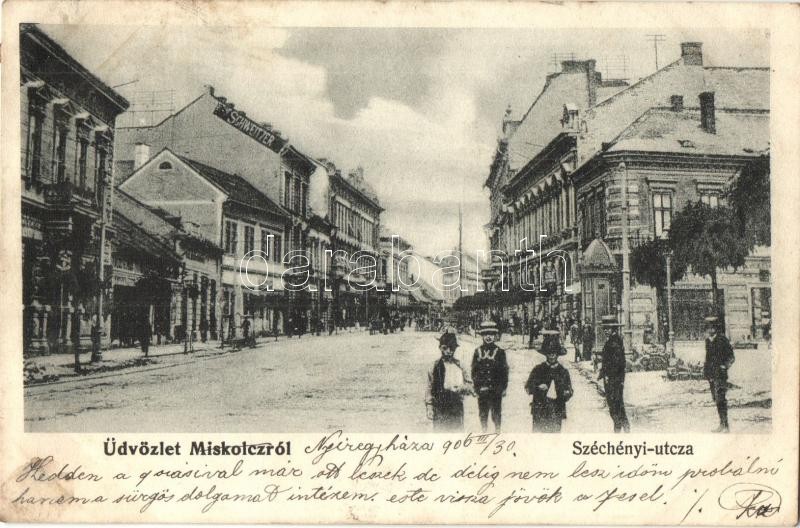Miskolc, Széchenyi utca, Schweitzer üzlete