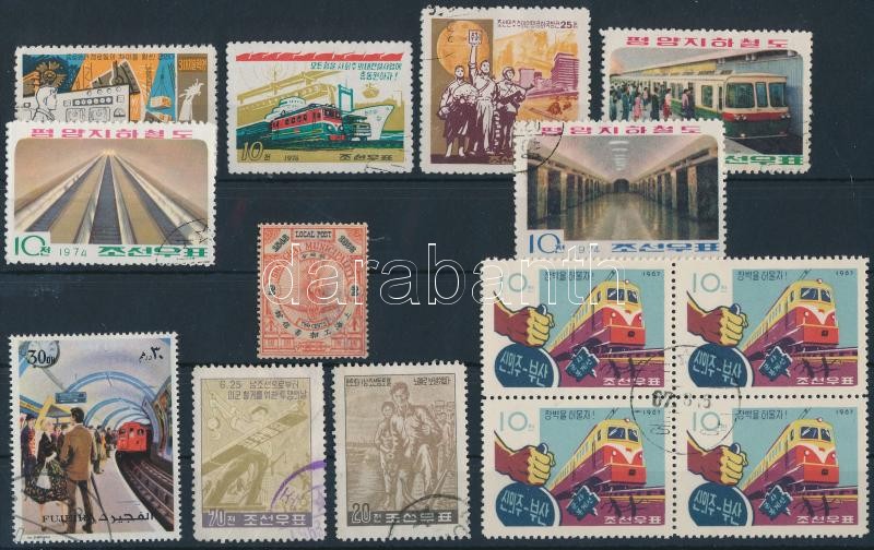 Vasút motívum 14 db bélyeg, Railway 14 stamps