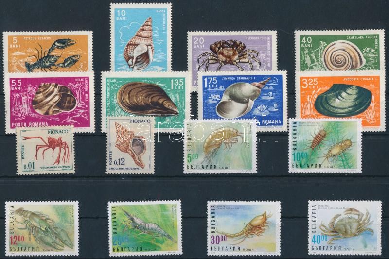 1966-1996 Sea animals 16 stamps, 1966-1996 Tengeri állatok 16 klf  bélyeg