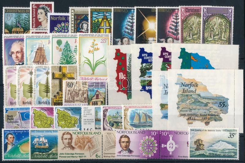 1970-1975 38 stamps, 1970-1975 38 db klf bélyeg, közte teljes sorok, párok, öntapadós értékek