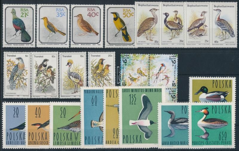 1964-1994 Madár motívum 5 klf sor, 1964-1994 Birds 5 sets