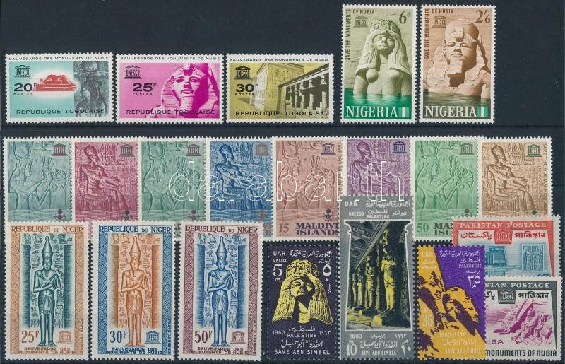 1964-1965 UNESCO 6 sets, 1964-1965 UNESCO motívum 6 klf sor