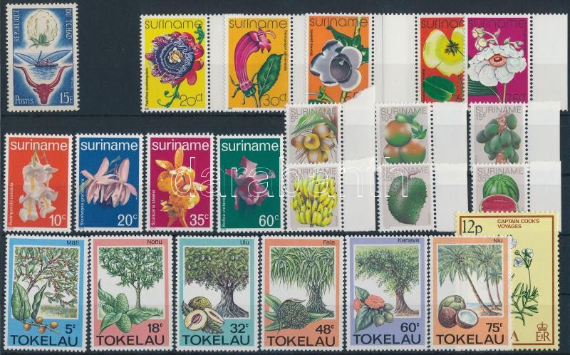 1959-1999 Flower 4 sets + 2 blocks + 4 stamps, 1959-1999 Virág motívum 4 db sor + 2 blokk+ 4 db önálló érték