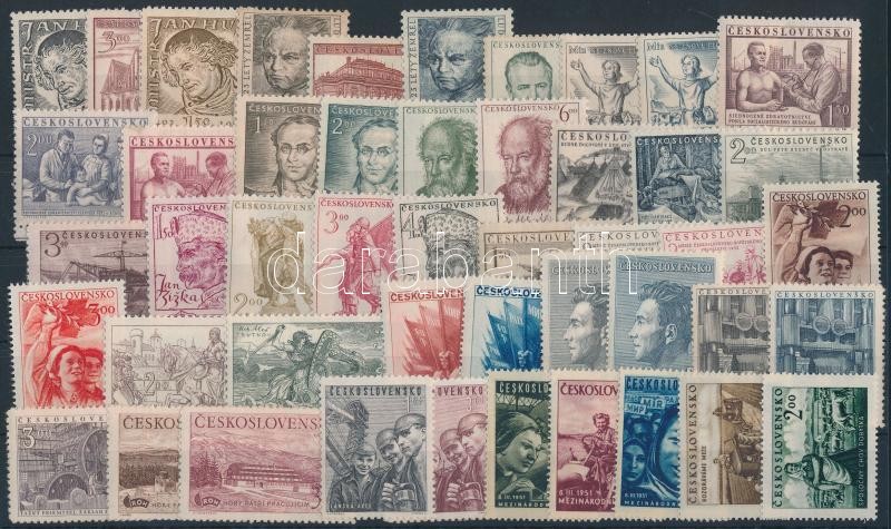 1951-1952 17 klf sor + 2 klf önálló érték, 1951-1952 17 set + 2 stamp