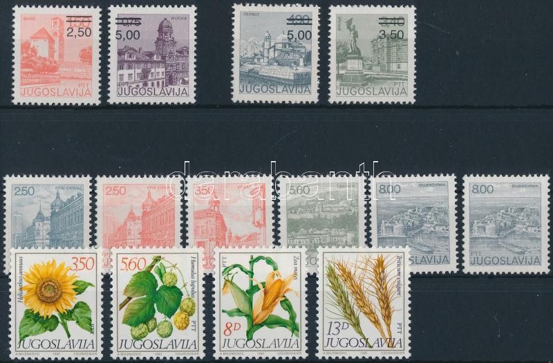 1980-1981 5 set + 5 minisheet + 12 stamps, 1980-1981 5 db sor + 5 kisív + 12 klf önálló érték 4 stecklapon