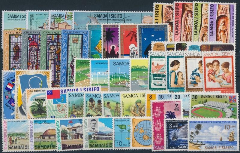 1972-1974 50 db klf bélyeg, közte teljes sorok, 1972-1974 50 stamps