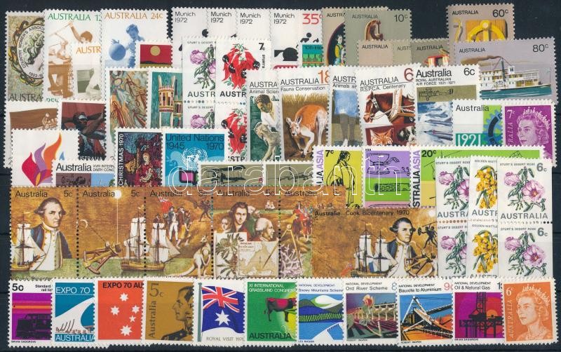 1970-1972 64 stamp with sets, 1970-1972 64 db bélyeg, közte teljes sorok és összefüggések