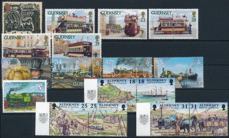 1992-2006 Railway 1 set + 12 stamps, 1992-2006 Vasút motívum 1 sor + 12 klf önálló érték