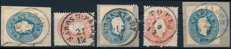 5 stamps with nice cancellations, 5 db bélyeg szép bélyegzésekkel
