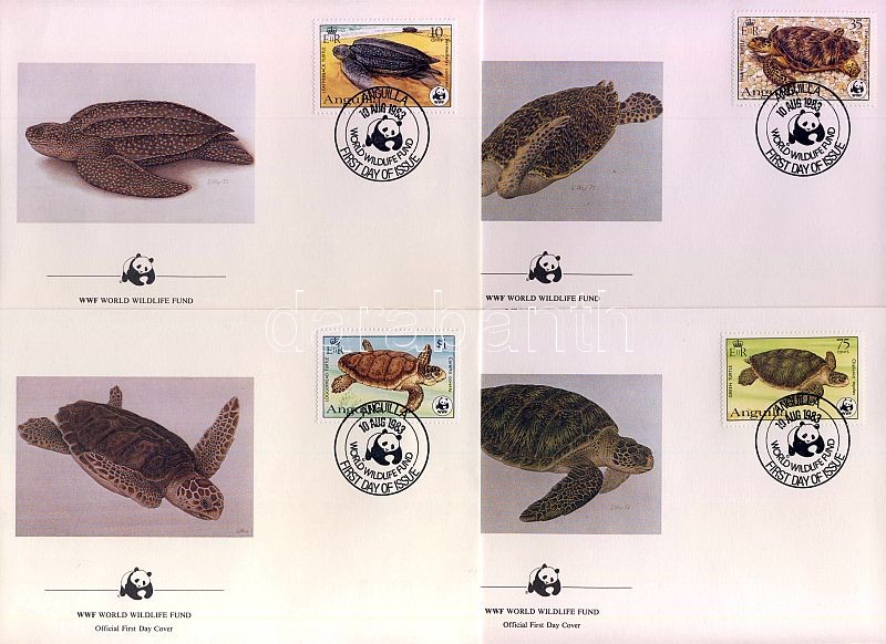 Weltweiter Naturschutz: Schildkröten FDC, WWF teknősök FDC