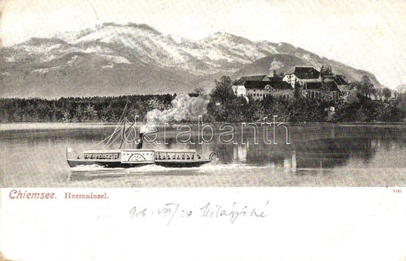 Chiemsee, Herreninsel, steamship