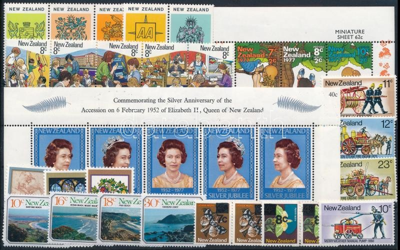 28 klf bélyeg + blokk, csaknem a teljes évfolyam kiadásai, 28 stamps + block, almost full year editions
