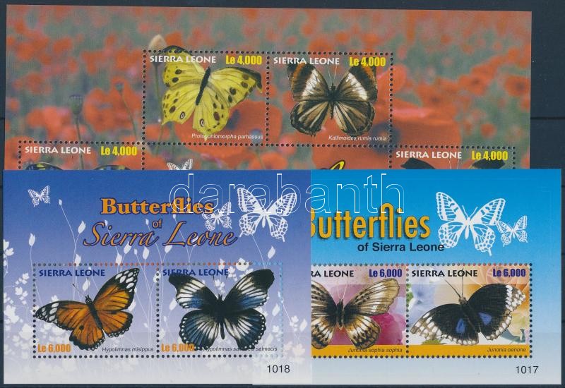 Pillangó kisív + blokksor, Butterfly mini sheet + blockset