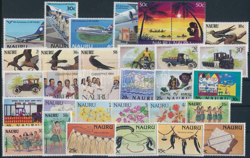 1985-1987 31 klf bélyeg, közte sorok, 1985-1987 31 stamps, with sets