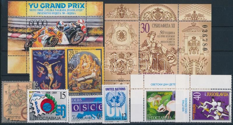 1989-2004 8 klf bélyeg + 2 klf blokk, 1989-2004 8 stamps + 2 blocks