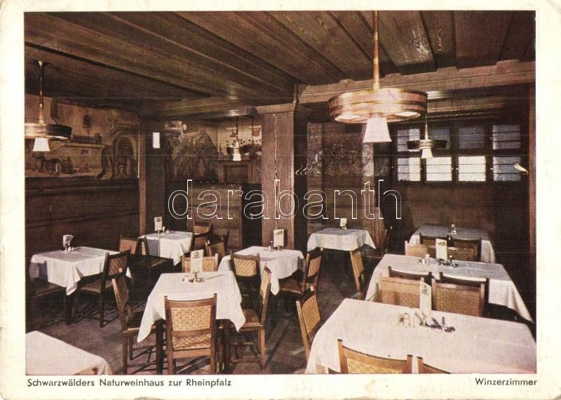 München, Munich; Schwarzwälders Naturweinhaus zur Rheinpfalz, Winzerzimmer / restaurant interior