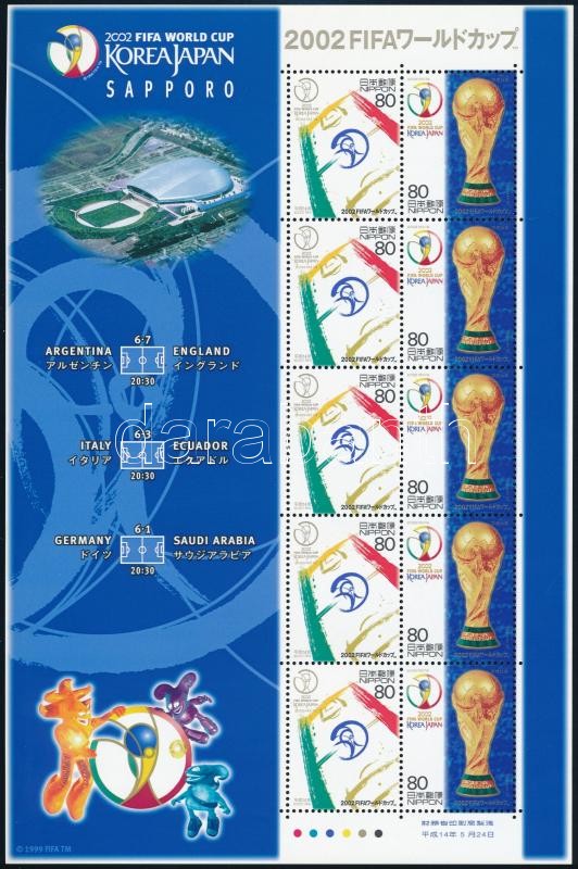 Labdarúgó világbajnokság kisív, Football World Cup minisheet