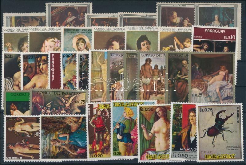 Művészet motívum 1967-1973 31 klf bélyeg, Art motive 1967-1973 31 stamps