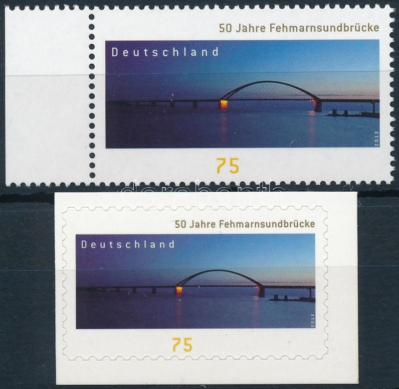 Híd ívszéli bélyeg és öntapadós változata, Bridge margin stamp and self-adhesive variant