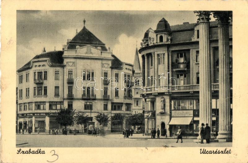 Szabadka, Subotica; utca, Meinl Gyula üzlete / street, shop