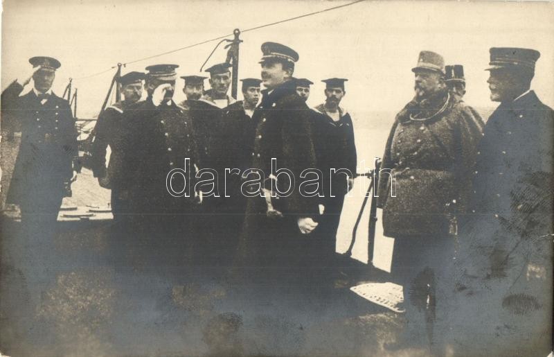 SMS Viribus Unitis, K.u.K. haditengerészet Tegetthoff-osztályú csatahajója. Fedélzetén IV. Károly és Anton Haus, Erzherzog Karl Franz Josef auf S.M. Schiff 
