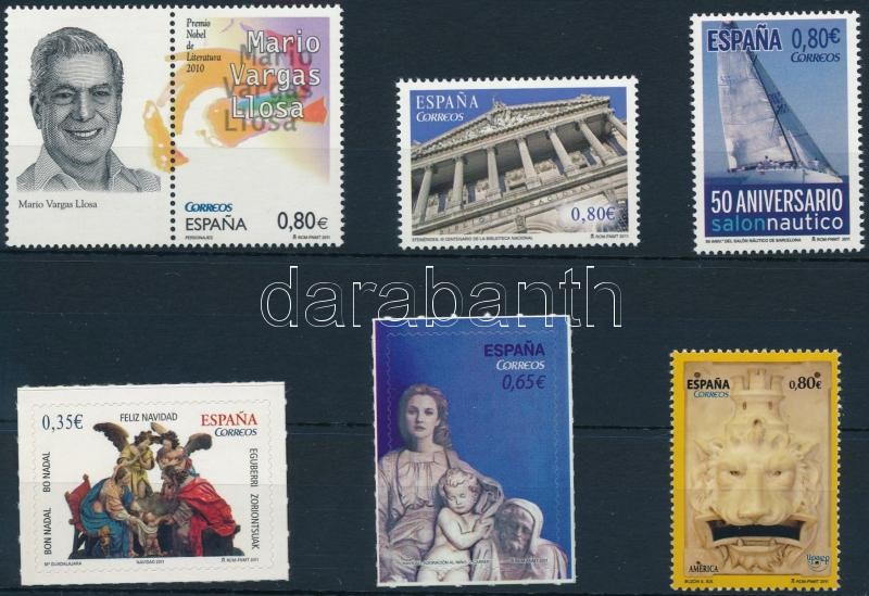 6 diff stamps (2 self-adhesive + 1 coupon), 6 klf bélyeg (közte 2 öntapadós+1 szelvényes)