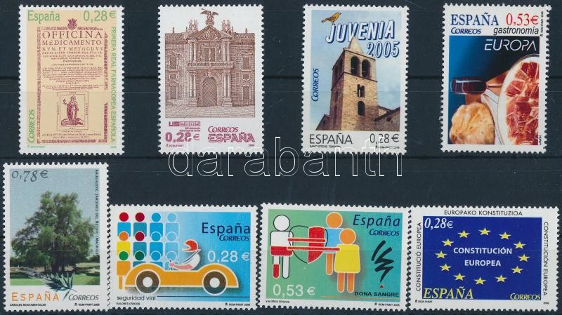 8 különféle bélyeg, 8 different stamps