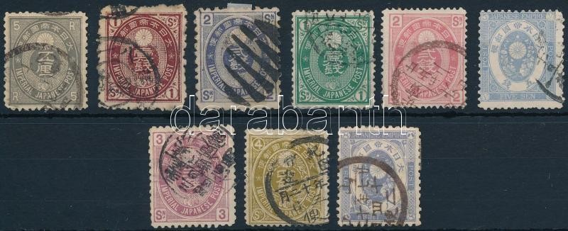 1876-1888 9 klf bélyeg, 1876-1888 9 stamps