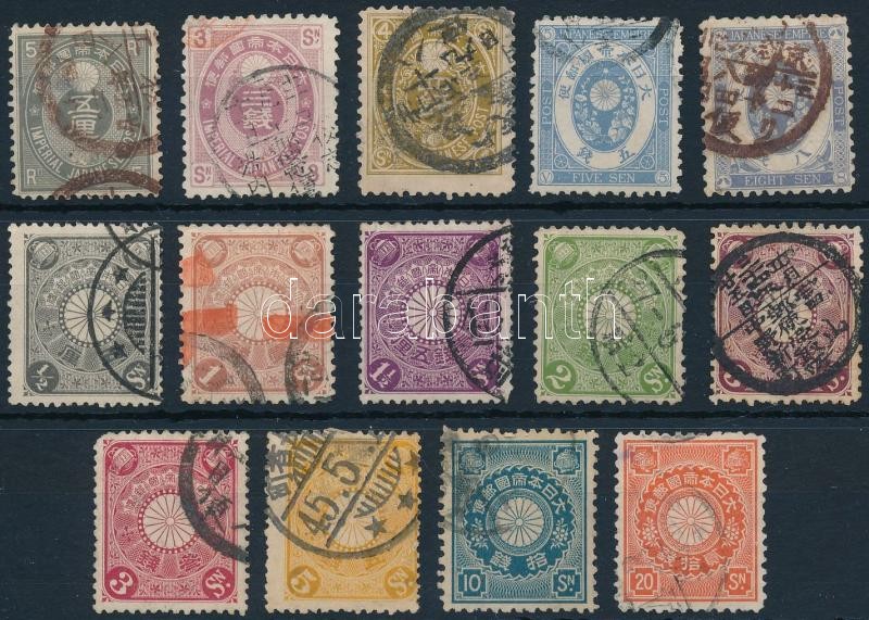 1876-1906 14 stamps, 1876-1906 14 klf bélyeg