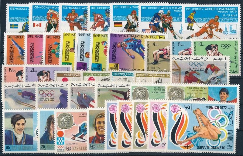 Olympics, sport 1964-1980 4 sets + 10 stamps, Olimpia, sport motívum 1964-1980 4 klf sor + 10 klf önálló érték