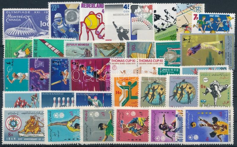 Sport 1970-1984 26 stamps + 5 sets, Sport motívum 1970-1984 26 klf önálló érték + 5 klf sor