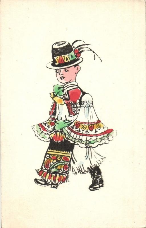 2 db RÉGI magyar folklór motívumlap, 2 pre-1945 Hungarian folklore motive postcards