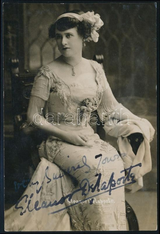 Eleanor Delaporte amerikai színésznő aláírt fotólapja / American actress autograph signed photo.