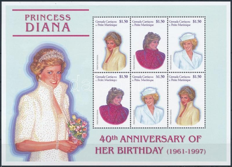 Diana hercegnő kisív, Priness Diana mini sheet