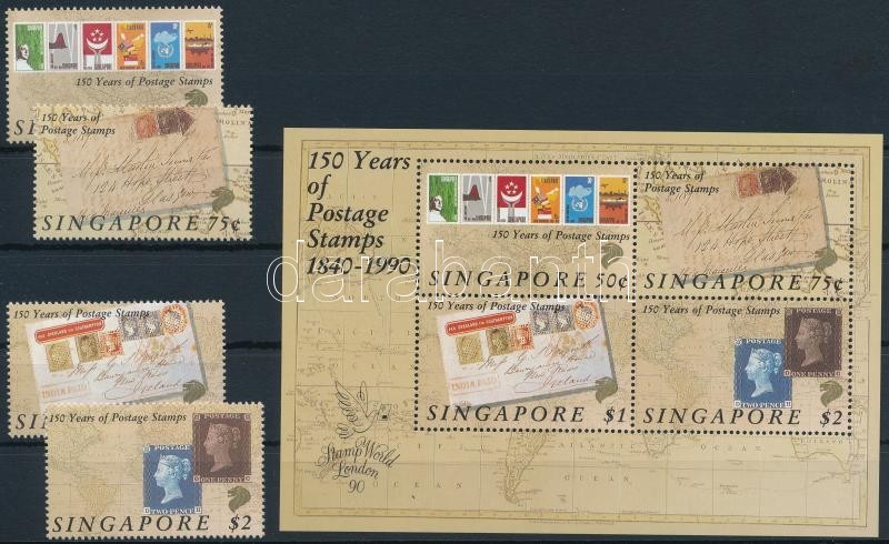 Stamp Exhibition set + block, Bélyegkiállítás sor + blokk
