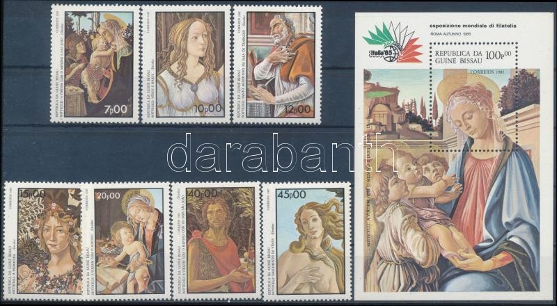 International Stamp Exhibition ITALIA: Rome set + block, Nemzetközi bélyegkiállítás ITALIA: Róma sor + blokk