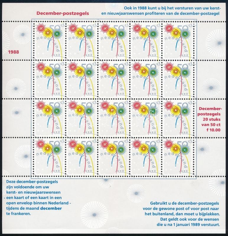Decemberi bélyeg kisív, December Stamp mini sheet