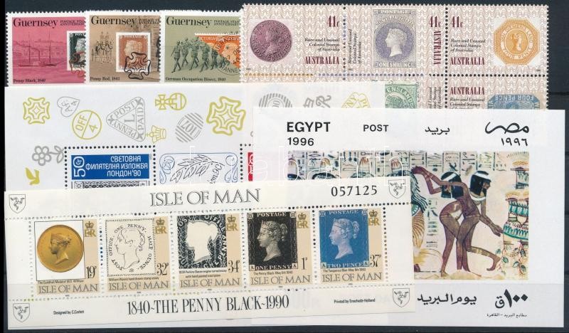 Stamp Anniversary 1990-1996 2 sets + 3 blocks, Bélyeg évforduló motívum 1990-1996 2 klf sor + 3 klf blokk