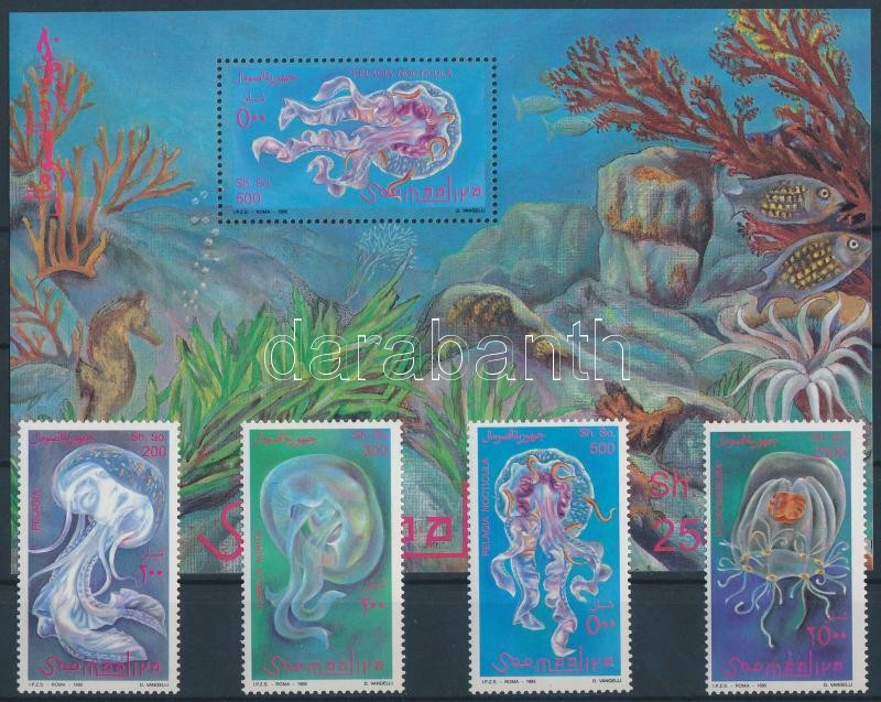 Jellyfish set + block, Medúzák sor + blokk