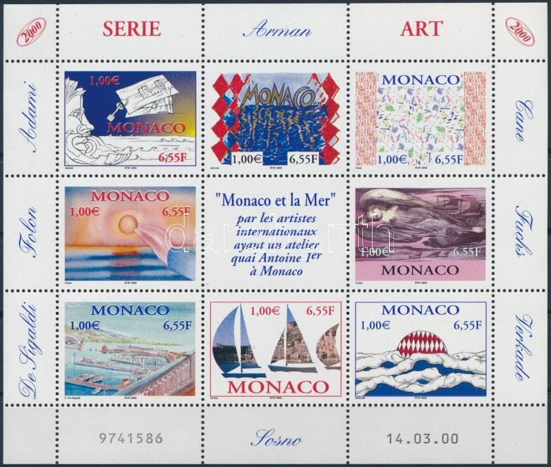 Kortárs művészet kisív, Contemporary art minisheet