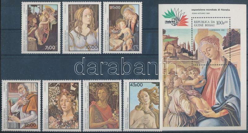 International Stamp Exhibition ITALIA: Rome set + block, Nemzetközi bélyegkiállítás ITALIA: Róma sor + blokk
