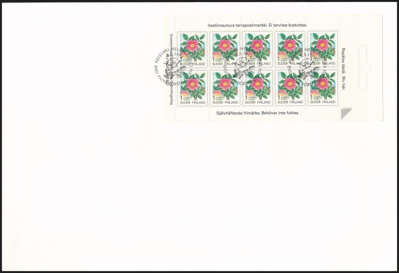 Definitive stamp-booklet sheet FDC, Forgalmi bélyegfüzetlap FDC-n