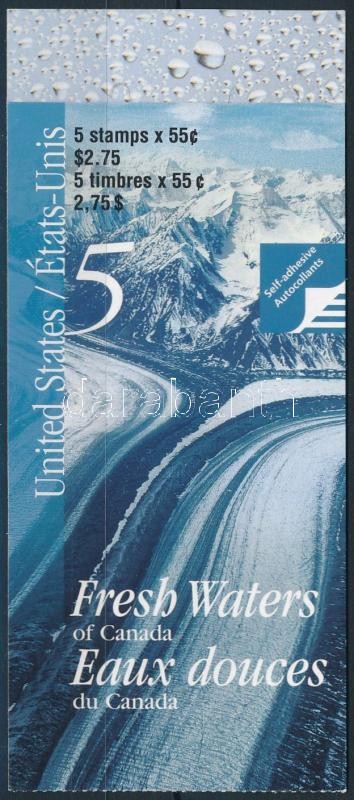 Természetes vizek öntapadós bélyegfüezt, Natural waters self-adhesive stamp booklet